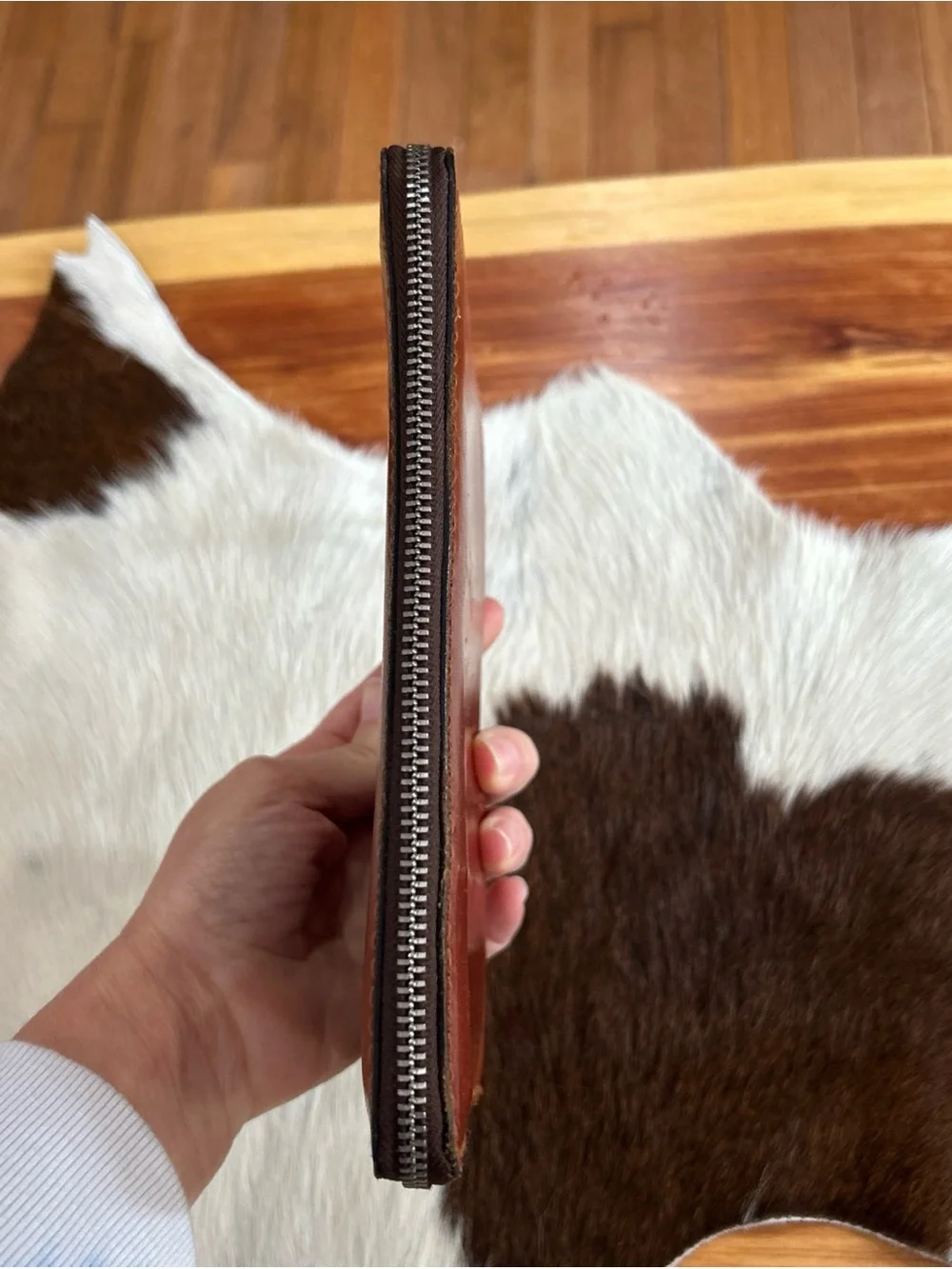 Vintage Planner Organizer Binder Leather Brown